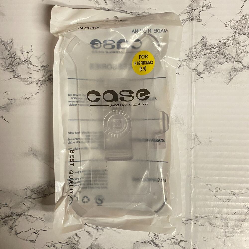 New Iphone 16 Pro Max 6.9 Clear Plastic Defender Clip Mobile Cell Phone Case